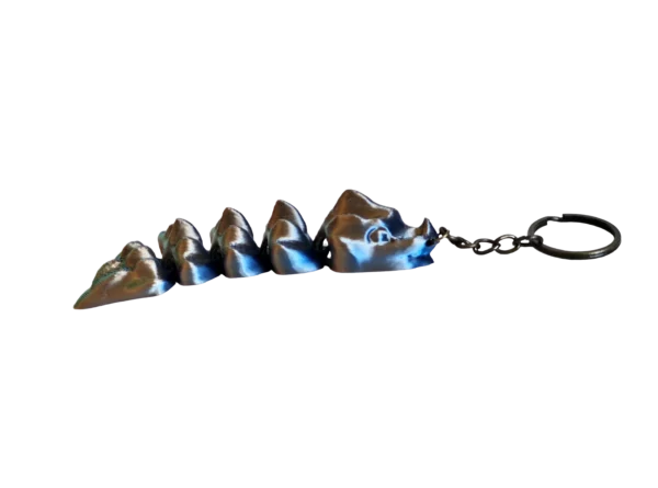 Porte clés requin argenté